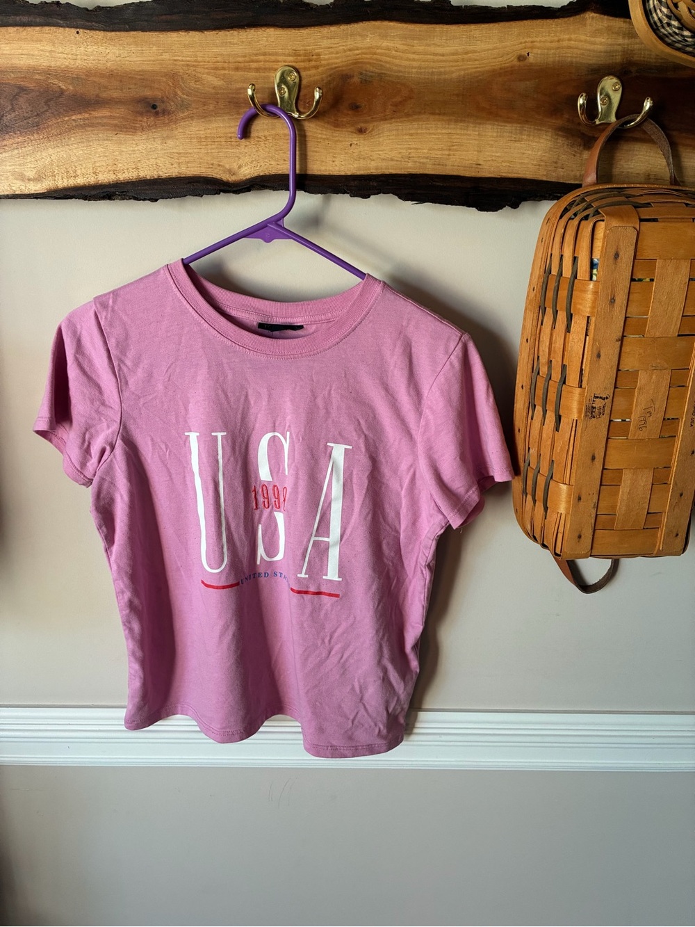 Topshop Vintage 1998 USA Y2K Baby Tee Top Tshirt America 250